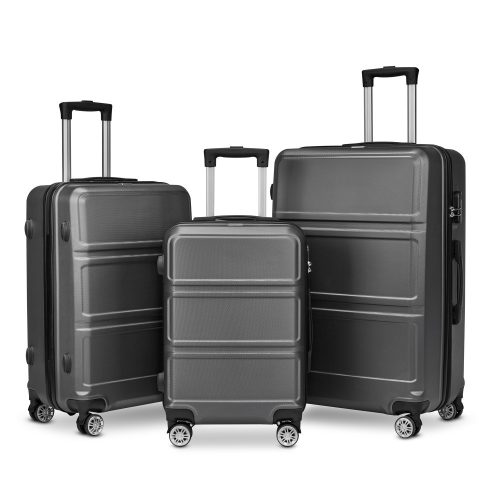 BeComfort L05-G 3 db-os, ABS, guruló, szürke bőrönd szett (55cm+65cm+75cm)