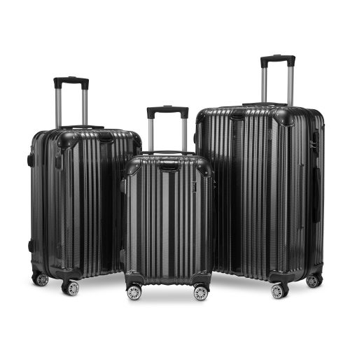 BeComfort L07-G 3 db-os, ABS, guruló, szürke bőrönd szett (55cm+65cm+75cm)