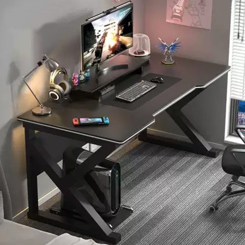 Gamer asztal minőségi íróasztal fekete 140x60x75 cm OTA-B2