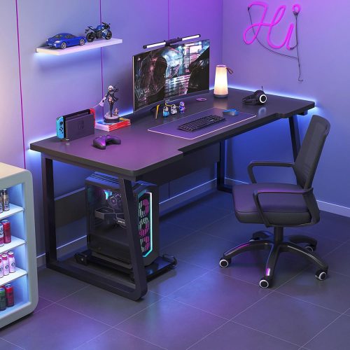 Gamer asztal minőségi íróasztal fekete 120x60x73 cm OTU-B2
