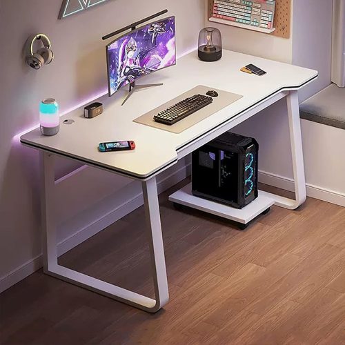 Gamer asztal minőségi íróasztal fehér 120x60x75 cm OTU-W1